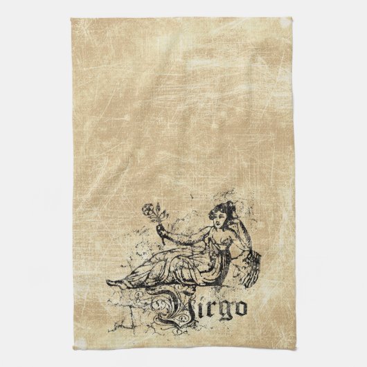 Linge De Cuisine Virgo Zodiac vintage (Vertical)