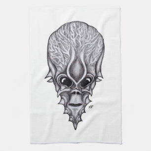 Linge De Cuisine Visage Alien, Reconstruction faciale du crâne afri