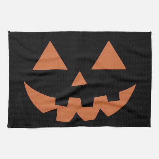 Linge De Cuisine Visage de citrouille géant Jack O' Lantern Hallowe (Horizontal)
