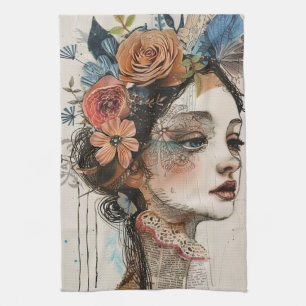 Linge De Cuisine Visage de collage de scrapbook vintage (2)
