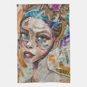 Linge De Cuisine Visage de collage de scrapbook vintage (6)
