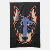 Linge De Cuisine Visage de dobermann (Vertical)