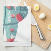 Linge De Cuisine Visage de garçon de Noël Personnalisé  (Quart Plié)