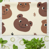 Linge De Cuisine Visage drôle d'ours (Plié)