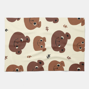 Linge De Cuisine Visage drôle d'ours