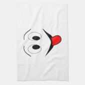 Linge De Cuisine Visage drôle - noir et rouge (Vertical)