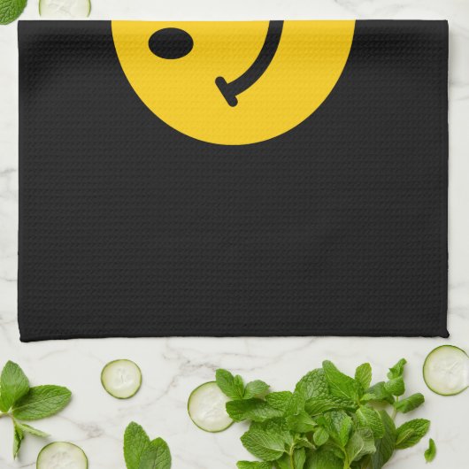 Linge De Cuisine Visage jaune (Plié)