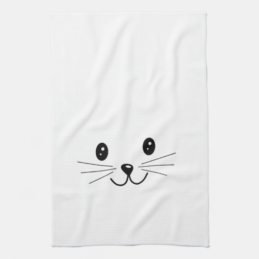 Linge De Cuisine Visage mignon de chat (Vertical)
