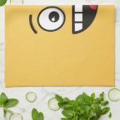 Linge De Cuisine Visage souriant avec bouche ouverte (Plié)