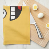 Linge De Cuisine Visage souriant avec bouche ouverte (Quart Plié)