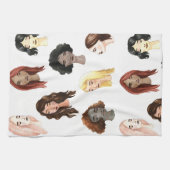 Linge De Cuisine Visages colorés (Horizontal)