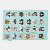 Linge De Cuisine Visages de chiens d'hiver (Horizontal)