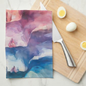 Linge De Cuisine Visages des femmes - Peinture aquarelle (Quart Plié)