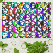 Linge De Cuisine Visages souriants cool (Plié)