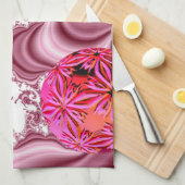 Linge De Cuisine Vision rose de framboise, flocons abstraits de (Quart Plié)