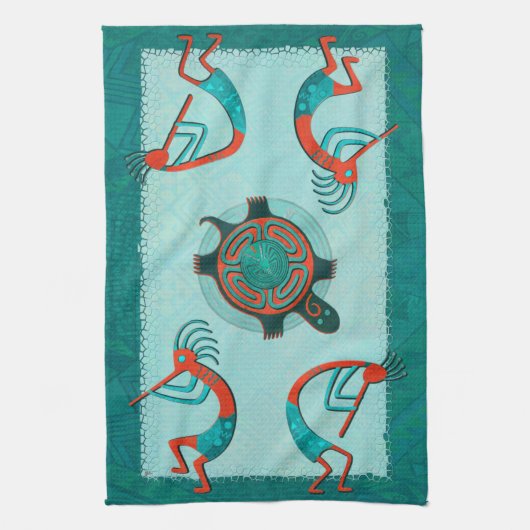 Linge De Cuisine Visitors Native Folk Art (Vertical)