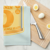 Linge De Cuisine Vitamine D capsules santé et bien-être (Quart Plié)