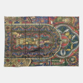 Linge De Cuisine Vitrail d'église, architecture vintage (Horizontal)