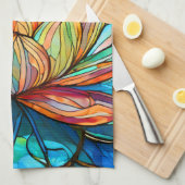 Linge De Cuisine Vitrail rose lotus (Quart Plié)