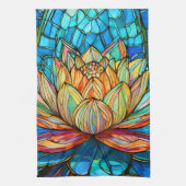 Linge De Cuisine Vitrail rose lotus (Vertical)