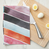 Linge De Cuisine Vivid aquarelle Chevron I (Quart Plié)