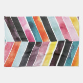 Linge De Cuisine Vivid aquarelle Chevron I (Horizontal)