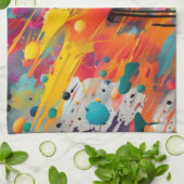 Linge De Cuisine Vivid Chaos Splash Graffiti (Plié)