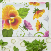 Linge De Cuisine Vivid fleurs de pansement (Plié)