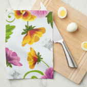 Linge De Cuisine Vivid fleurs de pansement (Quart Plié)
