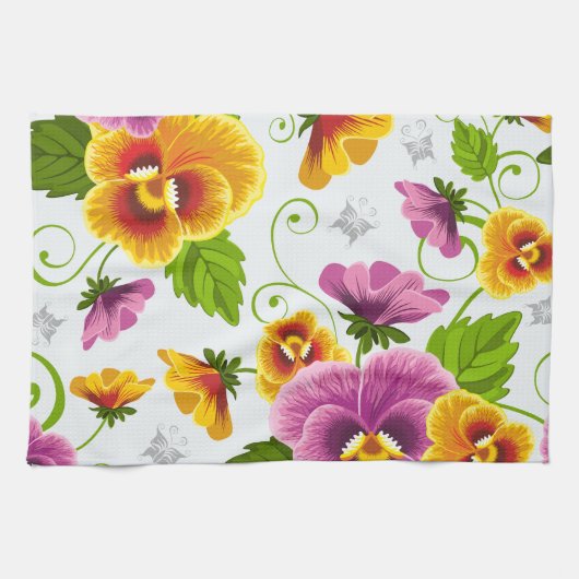 Linge De Cuisine Vivid fleurs de pansement (Horizontal)