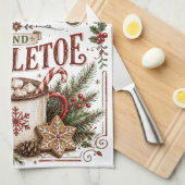 Linge De Cuisine Vœux de Noël Cozy (Quart Plié)