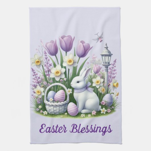 Linge De Cuisine Voeux de Pâques (Vertical)