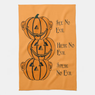 Linge De Cuisine Voir Non Entendre Non Parler Non Citrouille Evil S