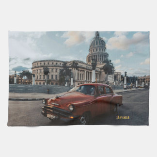 Linge De Cuisine Voiture Classique Vintage La Havane Cuba