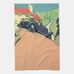 Linge De Cuisine Voiture convertible vintage voyage dans le pays