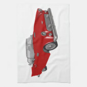 Linge De Cuisine Voiture rouge classique des années 50 (Vertical)