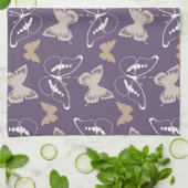 Linge De Cuisine Vol de crème violette de papillons (Plié)