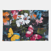 Linge De Cuisine Vol de papillon abstrait vibrant (2) (Horizontal)