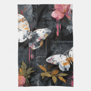 Linge De Cuisine Vol de Papillon Abstrait Vibrant (3)