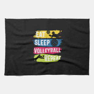 Linge De Cuisine Volleyball Player   Eat Sleep Volleyball Repeat