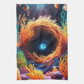 Linge De Cuisine Vortex de corail sous-marin (Vertical)