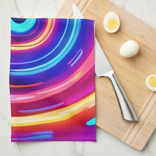 Linge De Cuisine Vortex lumineux (Quart Plié)