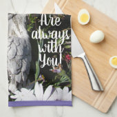 Linge De Cuisine Vos anges sont toujours avec vous Floral Flower (Quart Plié)