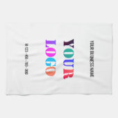 Linge De Cuisine Votre entreprise Logo et texto Entreprise Serviett (Horizontal)