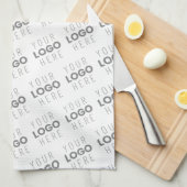 Linge De Cuisine Votre image/logo éclairé automatiquement + Motif (Quart Plié)