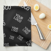 Linge De Cuisine Votre logo de conception, de photo ou d'entreprise (Quart Plié)