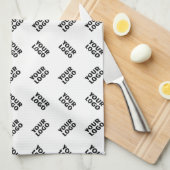 Linge De Cuisine Votre logo | Motif répété de substitution simple (Quart Plié)