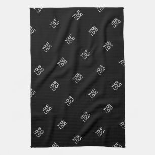 Linge De Cuisine Votre logo simple motif de logo répétitif Noir