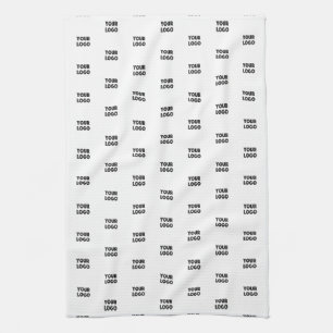 Linge De Cuisine Votre logo simple répétitif Blanc