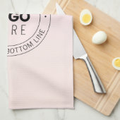 Linge De Cuisine Votre logo téléchargé | Texte circulaire modifiabl (Quart Plié)